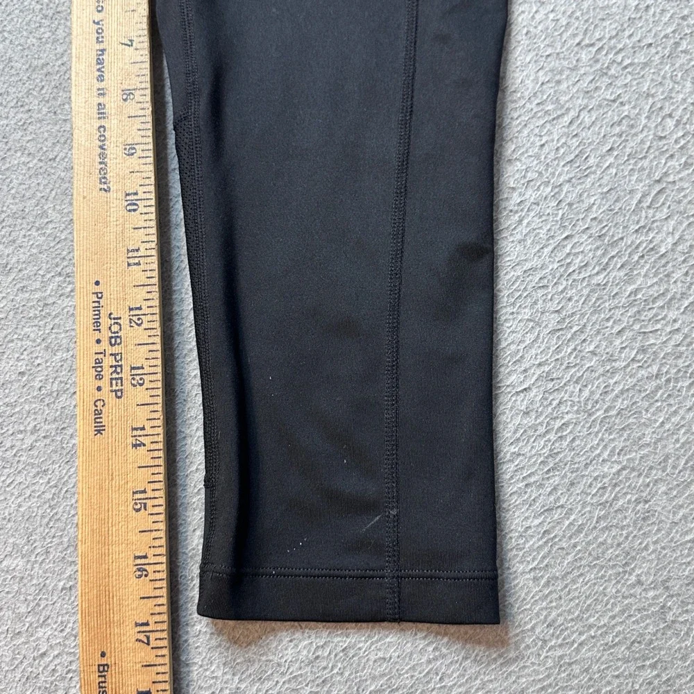Nike Leggings Womens S Black‎ Dri-FIT Running Tights Cropped Mesh 645603-010